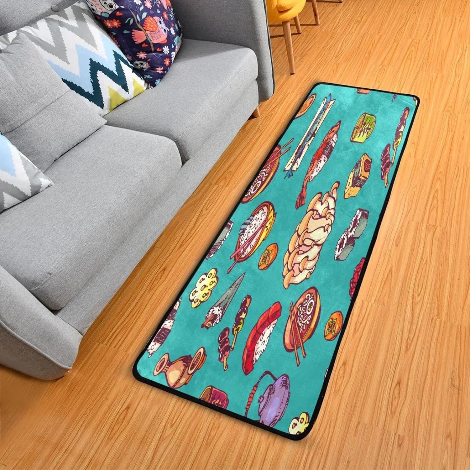 Hidove Japanese Sushi Runner Rug - 24"x72" Ultra Soft Non-Slip Floor Mat Washable Area Rugs for Kitchen Bathroom Entry Home Decor