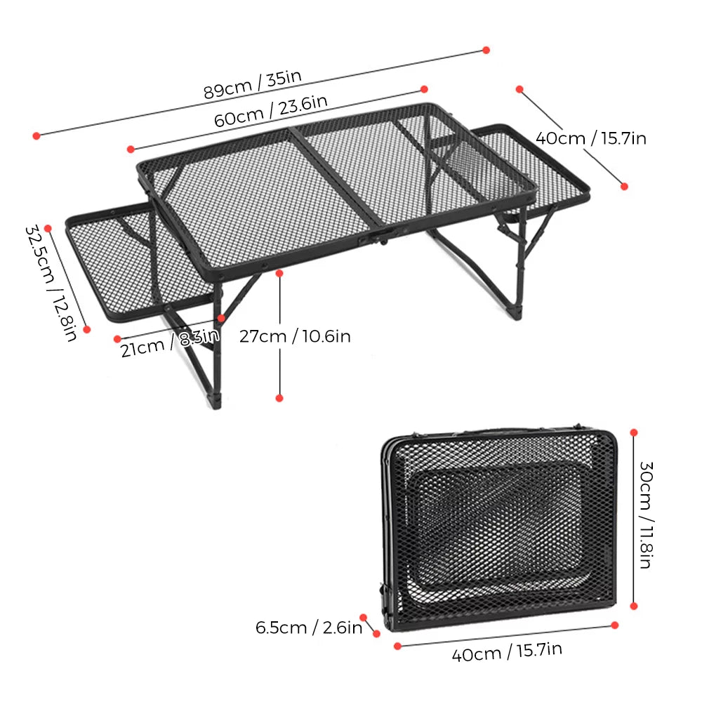 Dcenta Folding Table, Convenient and Compact, Excellent for Picnics and Camping, Food Prep Station