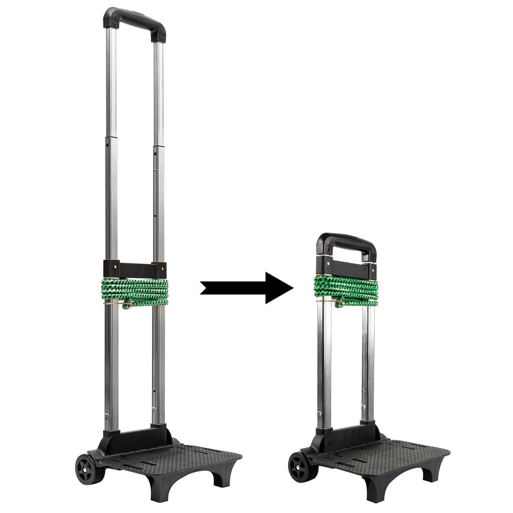 Ultimaxx Folding Luggage Cart for Backpacks with Elastic Cord and Rain Wrap