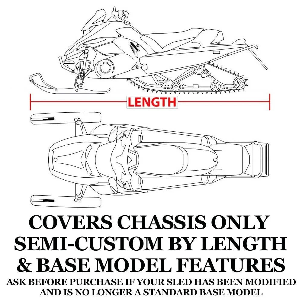 Snow Shield Suitable for 2008-2008 Ski Doo Bombardier snowmobile model GSX LIMITED 600 HO SDI, Trailerable 600 Denier Snow Machine Sled Gear