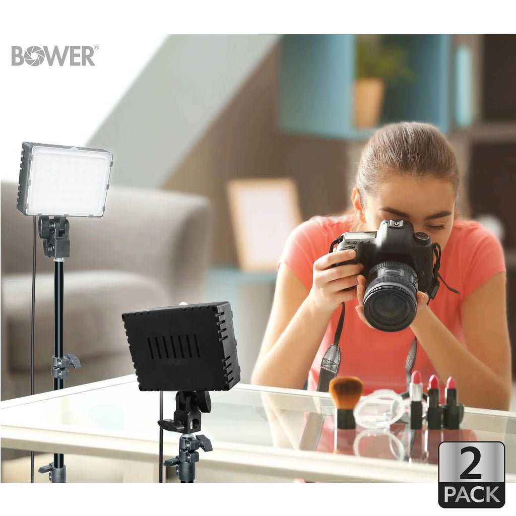 Bower 2-Pack LED Kit: RGB, White & Special Effects for Brilliant Content Creation