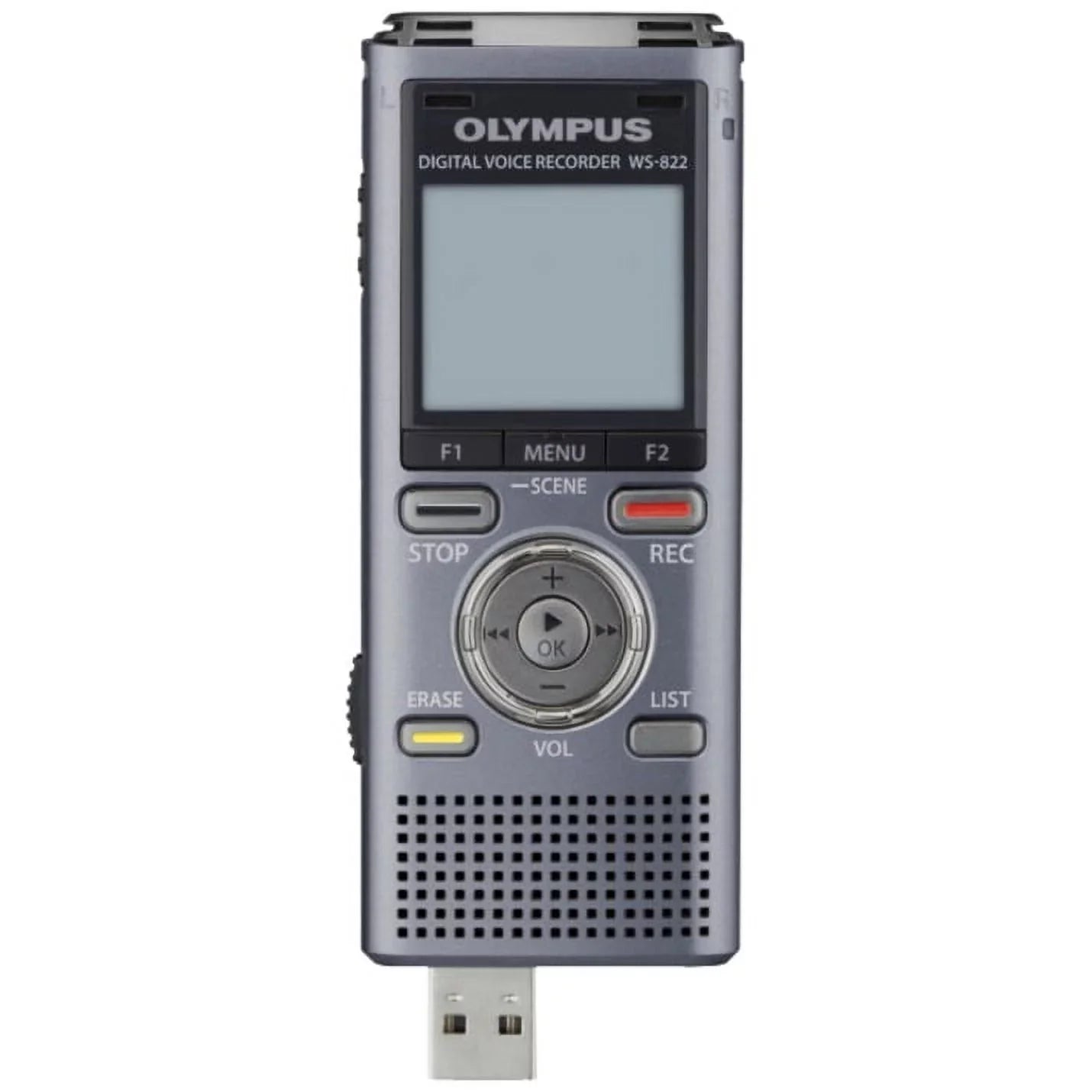 Olympus 4GB Digital Voice Recorder, Gray Metallic, WS-822