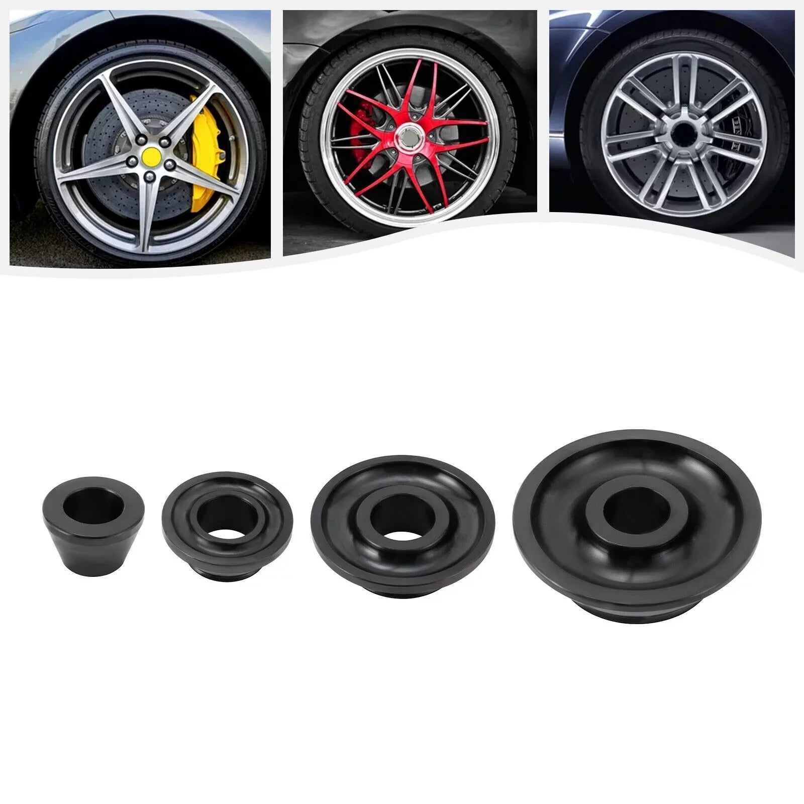 4 Sizes Tire Balancer Cones Kit 36mm Wheel Balancer Adapter Cones 45-gauge Steel