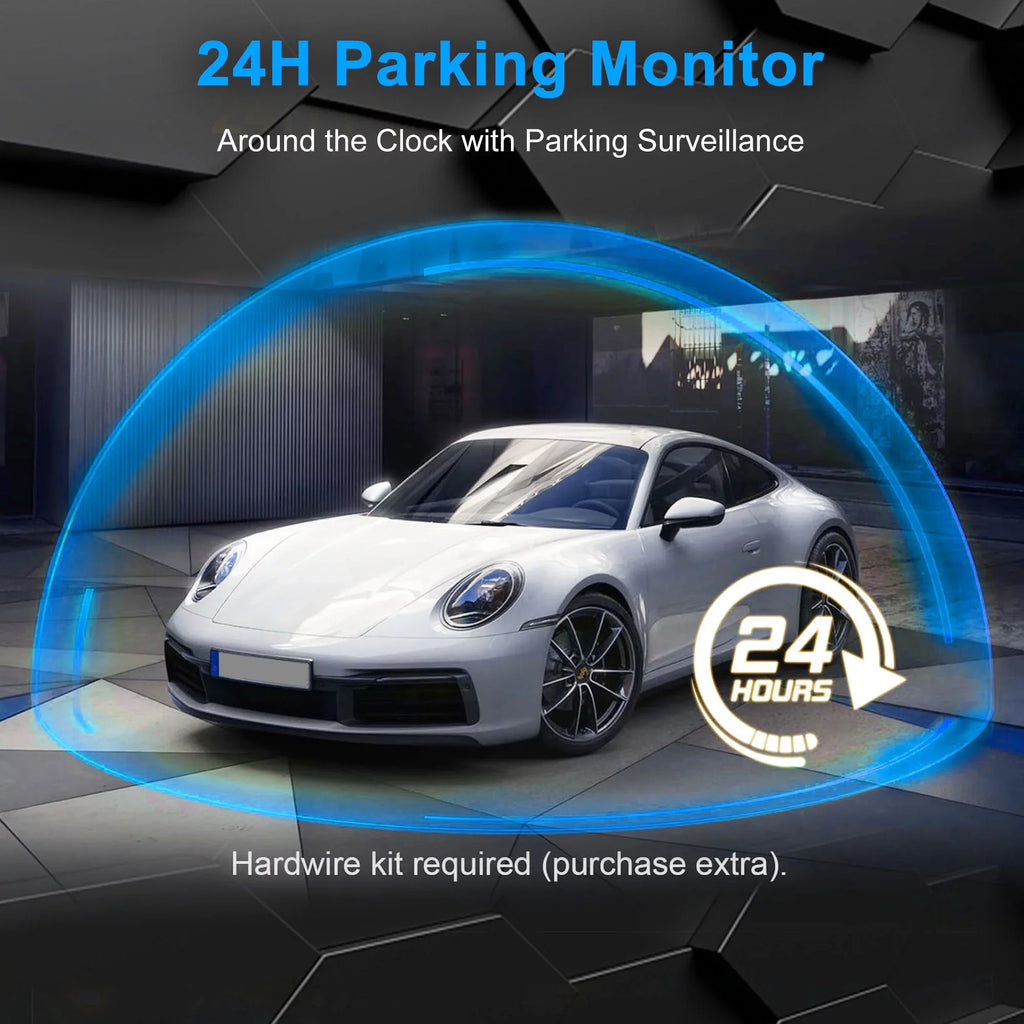 Car Rear View Mirror Camera, TSV 1080P Dash Cam Backup Camera, Dual Driving Recorder with Night Vision, G-Sensor, IPS Touch Screen