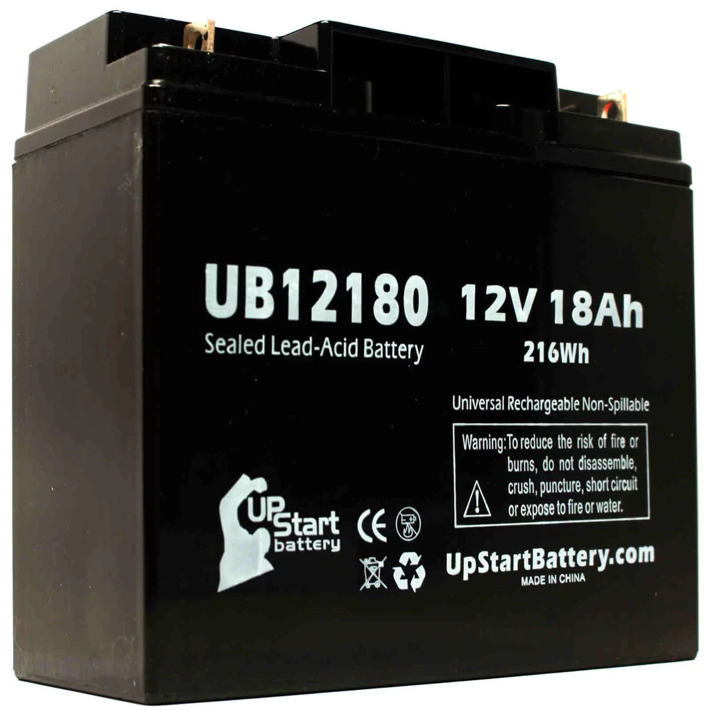 4x Pack - Fitting Datascope INTRA AORTA PUMP SYSTEM 100 Battery - Replacement UB12180 Universal Sealed Lead Acid Battery (12V, 18Ah, 18000mAh, T4 Terminal, AGM, SLA)