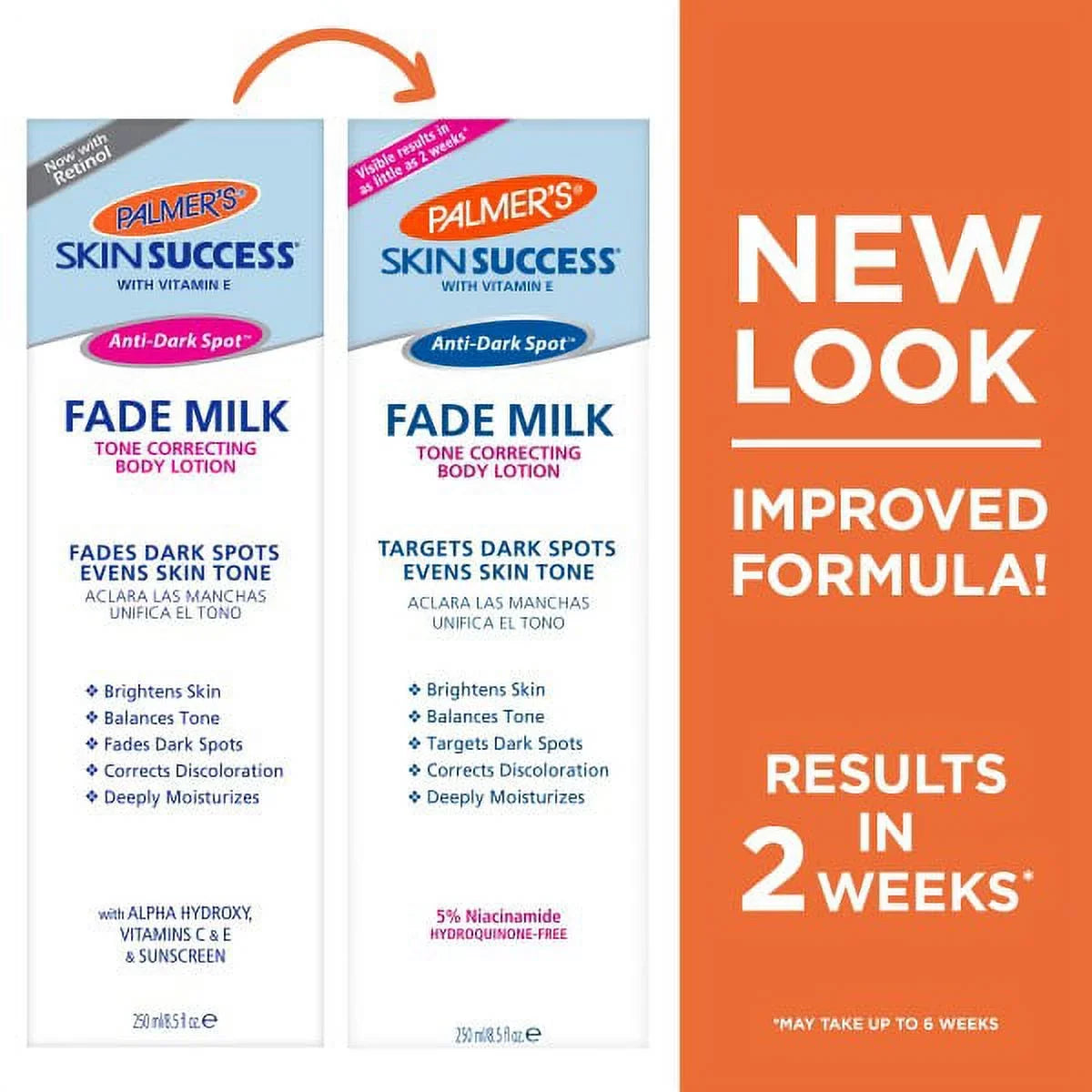 Palmer's Skin Success Anti-Dark Spot Fade Milk Body Lotion 8.5 fl oz Pack of 2