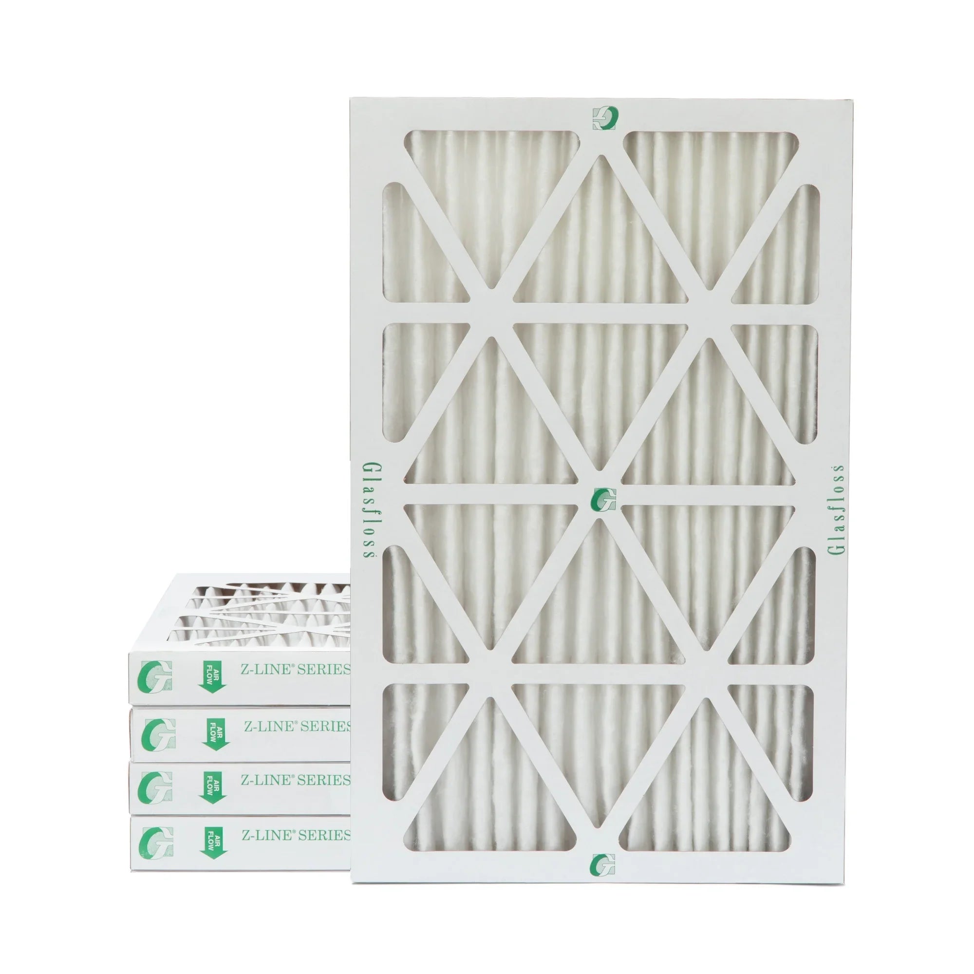 12x24x2 MERV 10 Pleated HVAC Air Filters by Glasfloss. ( Quantity 5 ) Exact Size: 11-3/8 x 23-3/8 x 1-3/4