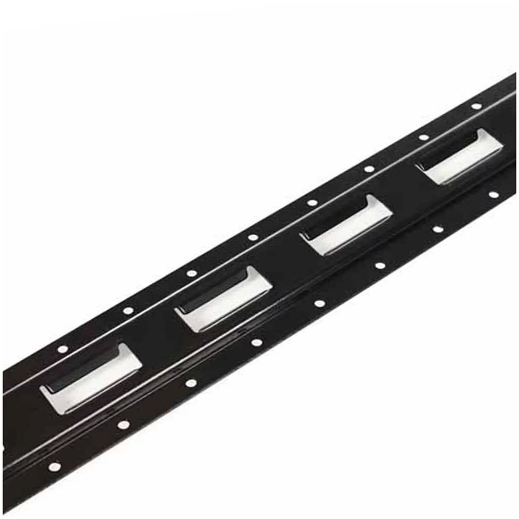 "DC Cargo Mall Four 8-ft E-Track Rails, Vertical Powder Coated TieDowns | Long Heavy Duty Steel Etrack Rails for Trucks, Trailers"