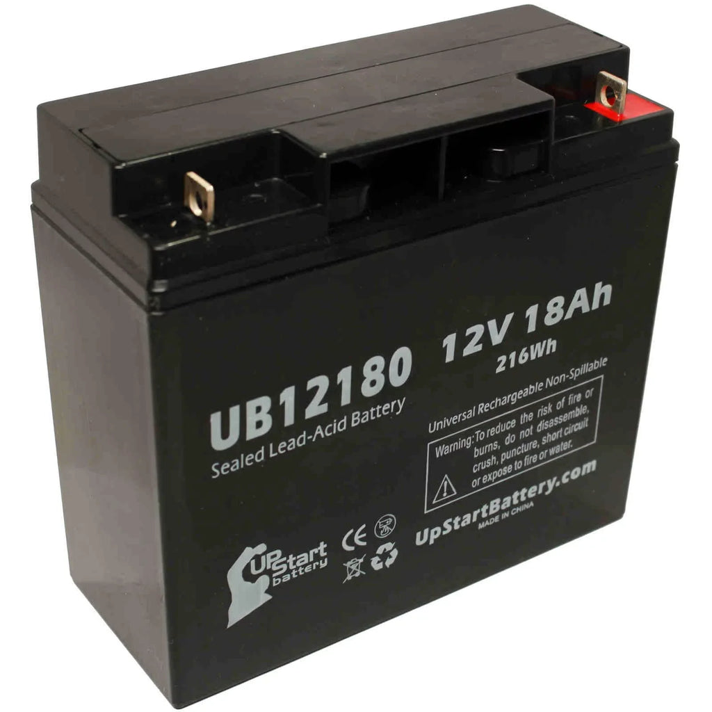 4x Pack - Fitting Datascope INTRA AORTA PUMP SYSTEM 100 Battery - Replacement UB12180 Universal Sealed Lead Acid Battery (12V, 18Ah, 18000mAh, T4 Terminal, AGM, SLA)