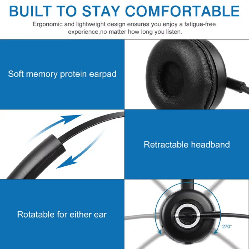 Comfortable Bluetooth Headset, UX-M97 Wireless Headset with Microphone, Wireless Cell Phone Headset with Noise Isolation Mic Charging Base Mute Function for Tecno Camon 17 With Charging Dock