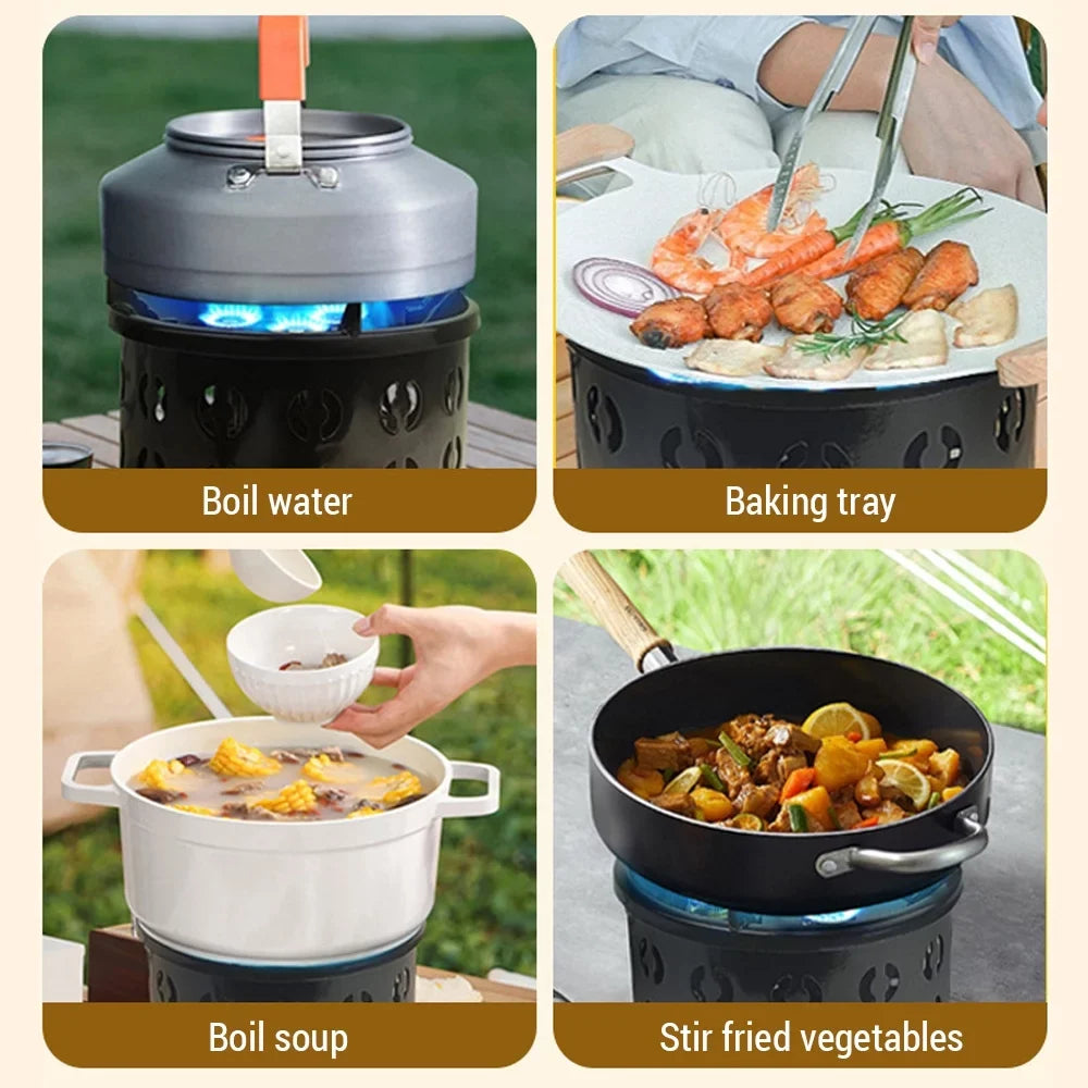 Anself Lightweight Portable Stove Optimal for Camping and Cooking Windproof and Efficient