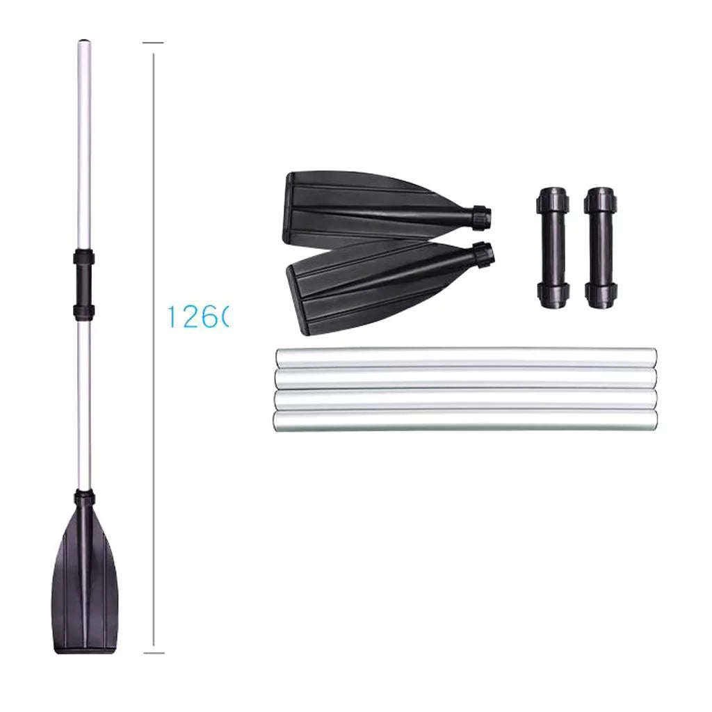 1 Pair 49.6 inches - Heavy Duty Aluminum Alloy Lightweight Watercraft Oars for Inflatable Kayaks Canoe Raft Rubber Dinghy