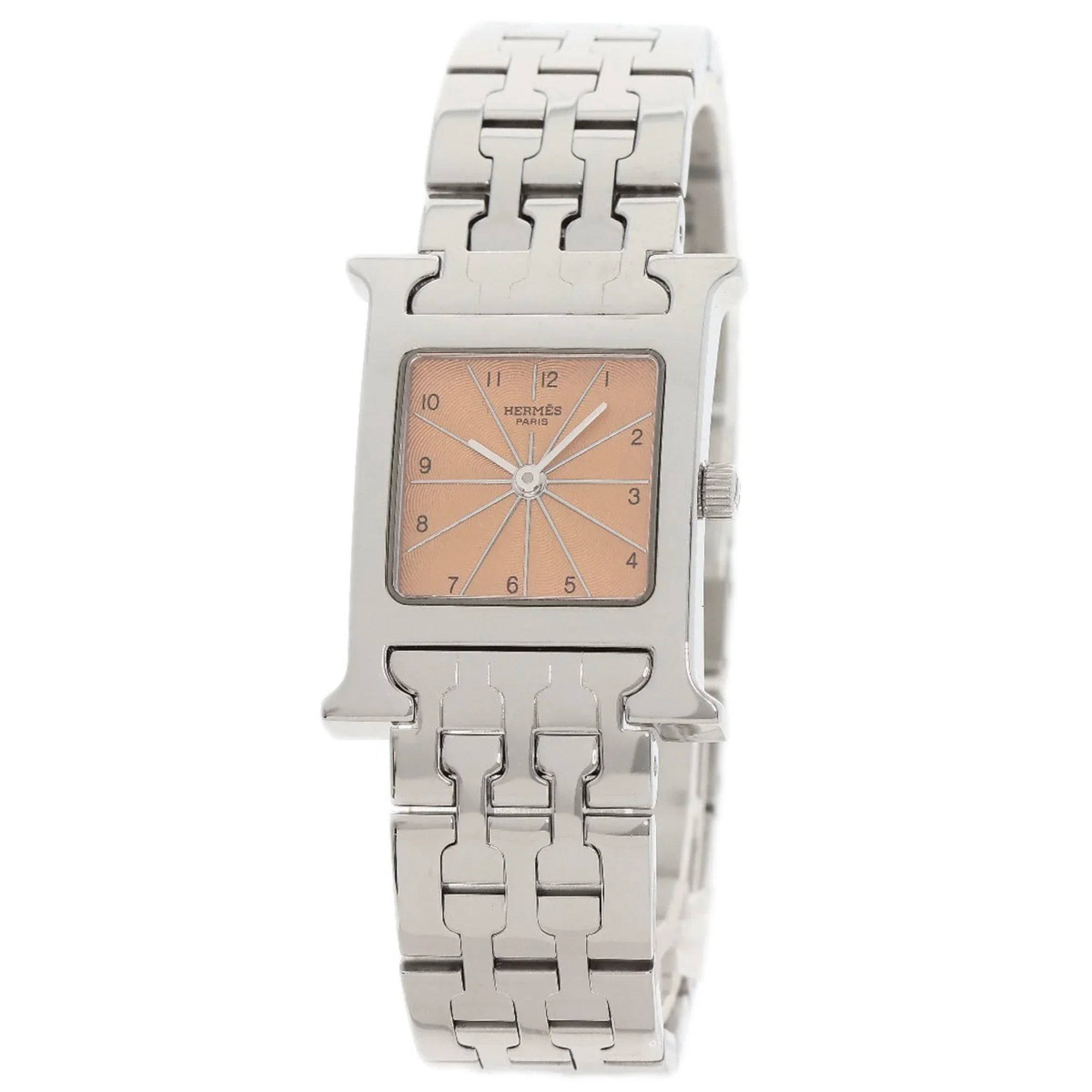 Pre-Owned Hermes HH1.210 H Watch Wristwatch Stainless Steel/SS Ladies HERMES (Good)