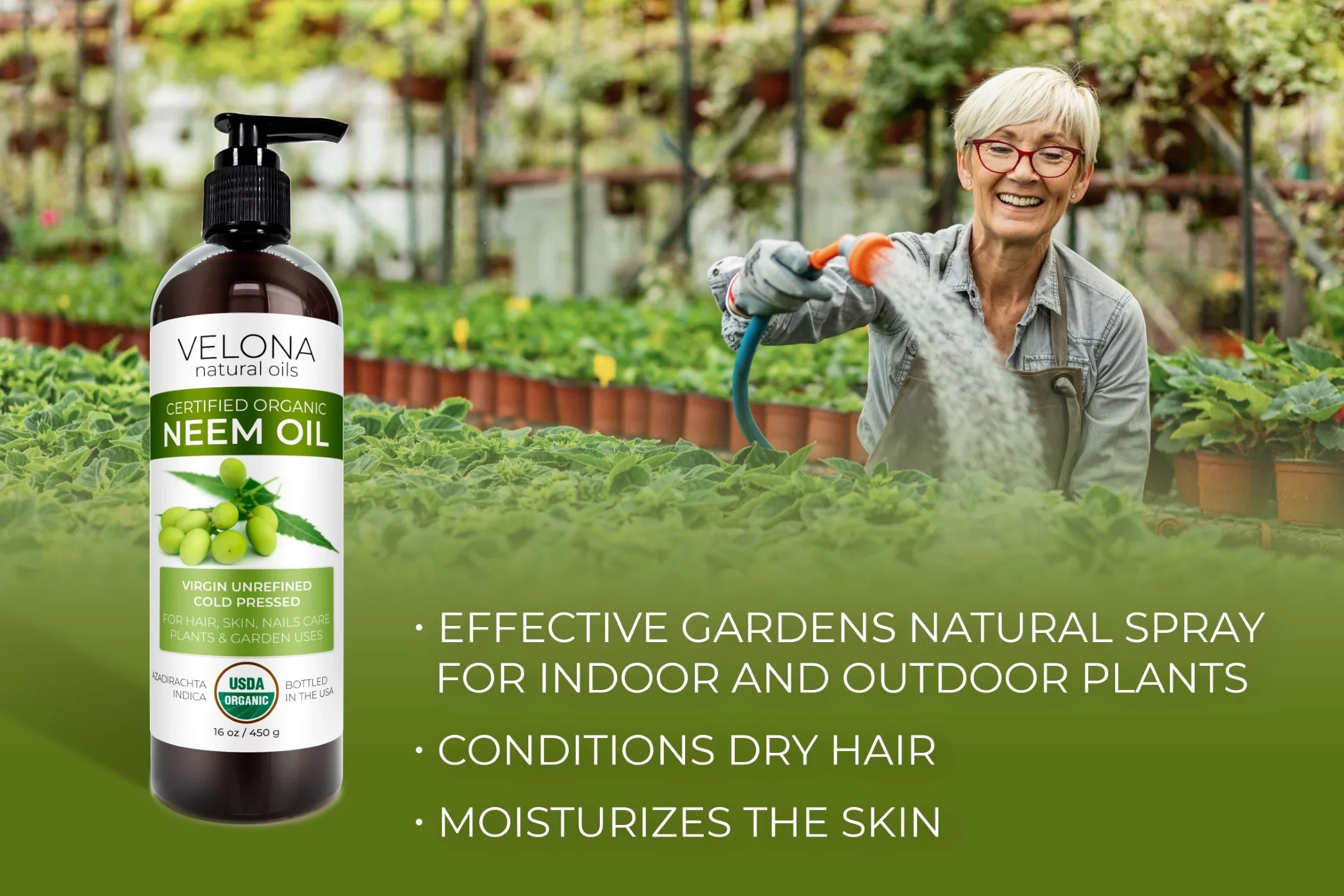 Velona Neem Oil USDA Certified Organic - 7 lb | 100% Pure and Natural Carrier Oil | Virgin, Unrefined, Cold Pressed | Hair, Body and Skin Care | Use Today - Enjoy Results