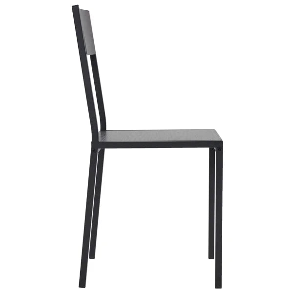 ALFRESCO Black 4-Piece Dining Table Set for 4 - Includes 2 Chairs, 1 Bench, Optimal for Small Spaces