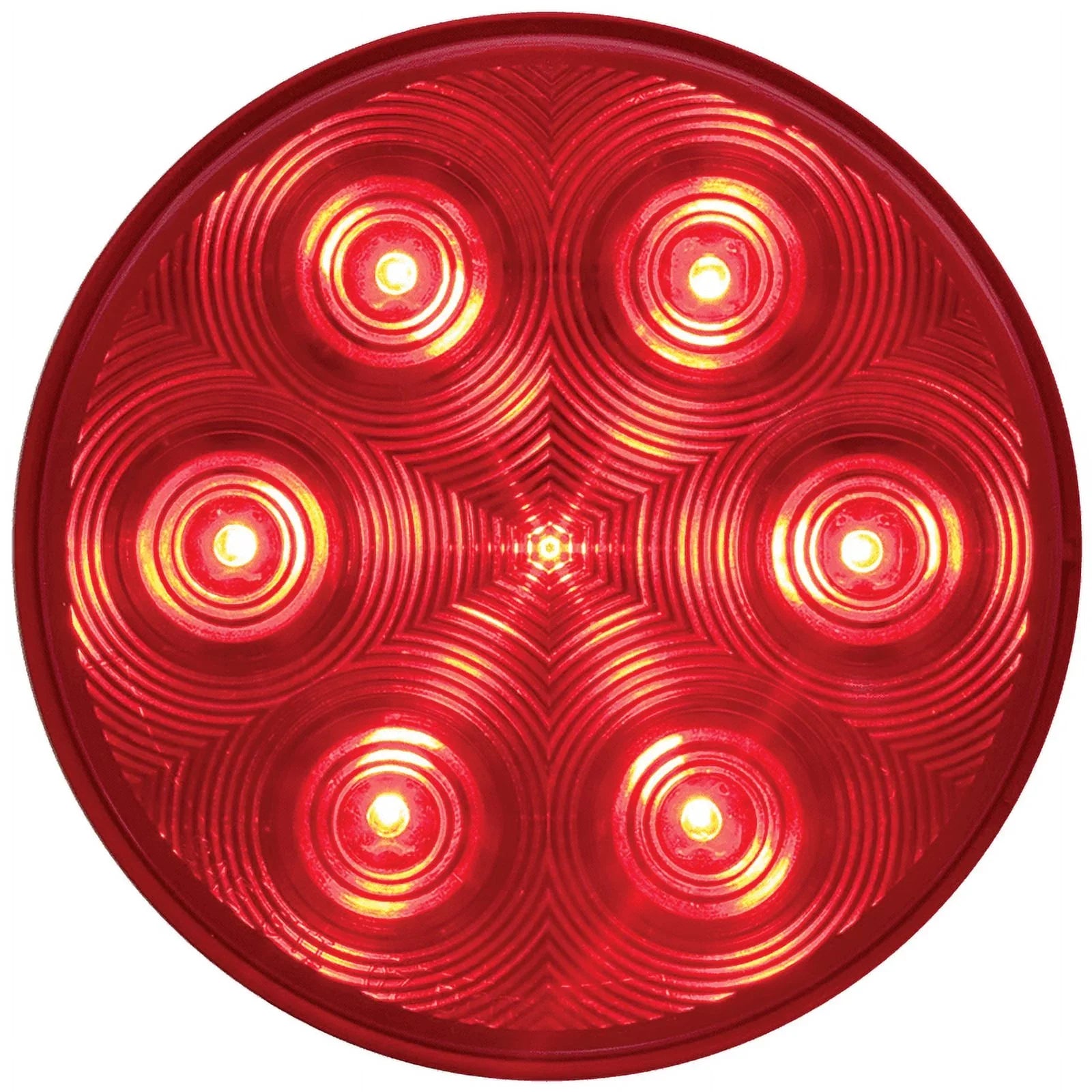 Optronics 4" Round Red LED 7 Diode Stop Turn Tail Light With Climate 3 Pin STL13RMB