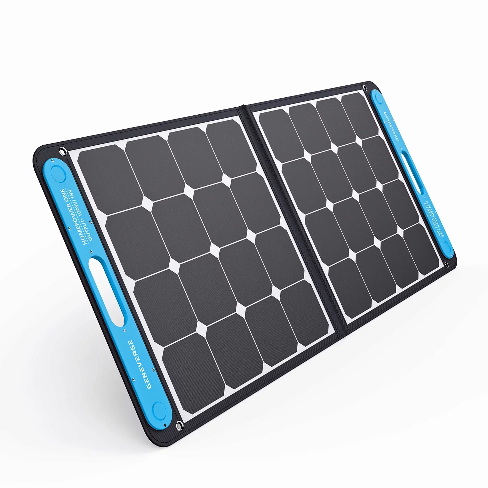 GENEVERSE 100 Watts SolarPower One Monocrystalline Portable Solar Panel with built-in USB-C and USB-A ports
