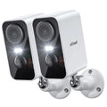 ieGeek, Wireless Security Camera, Outdoor, WiFi, Battery Powered, 2K Color Night Vision, Spotlight & Siren Wireless Camera, 2 Pack