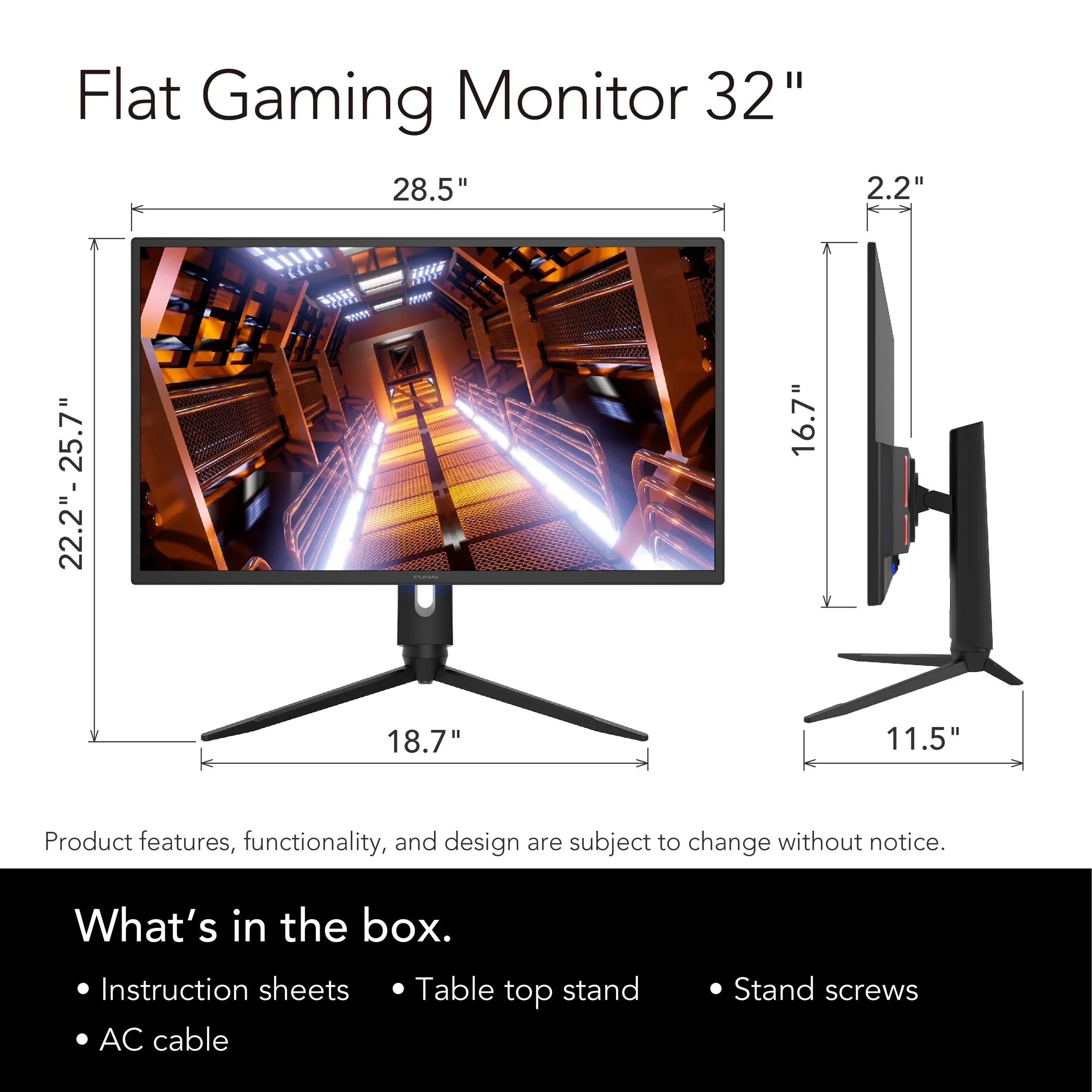 Funai 32" FHD 240Hz, 1ms, HDR, VA, AMD FreeSync™ Premium Enabled Gaming Monitor (FGM-32F445)