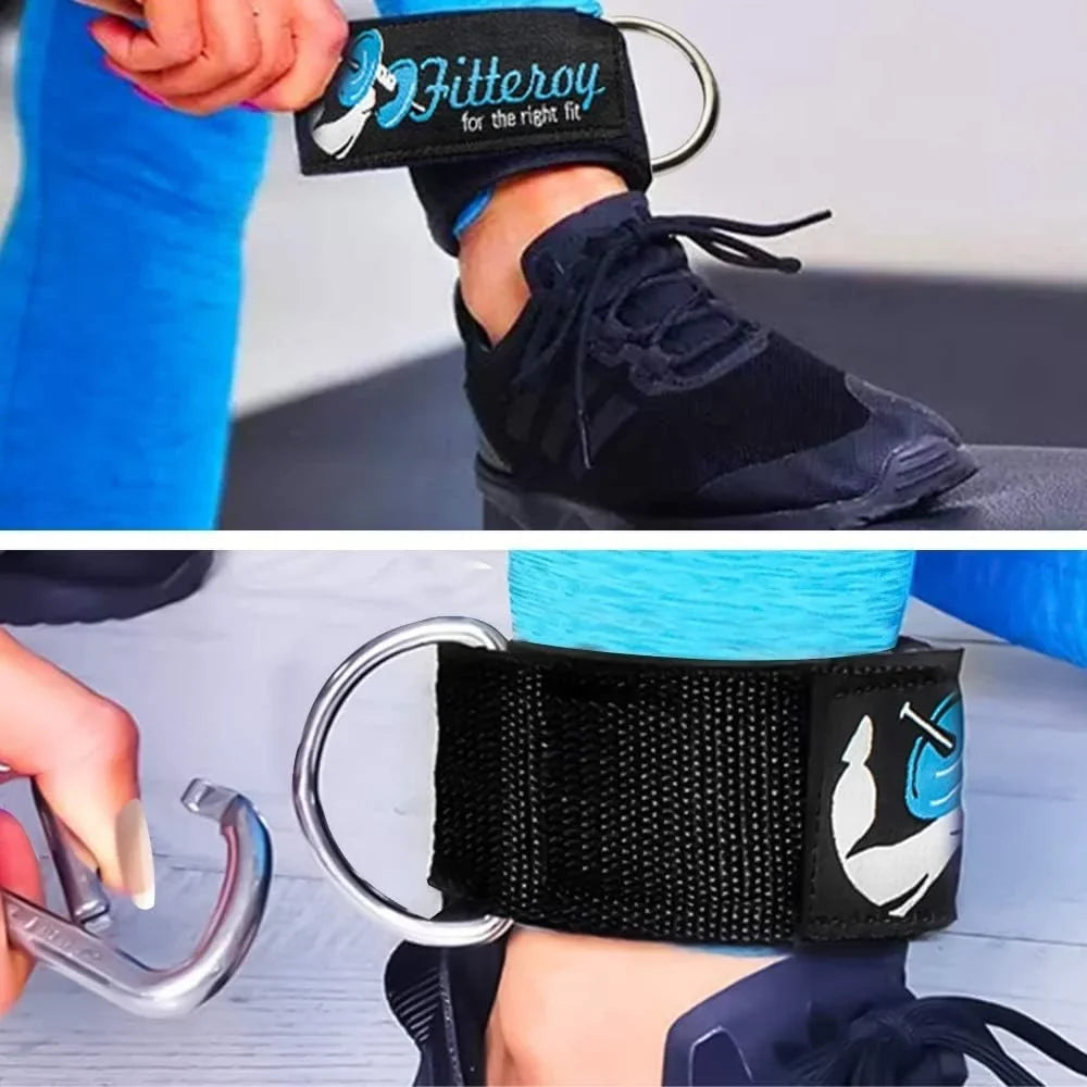 Gym Ankle Strap For Cable Machine - Exercise And Fitness Workout Strap With Neoprene Padding Attachments For LAT Pull Down Machine, Cable Home Gym And Resistance Bands