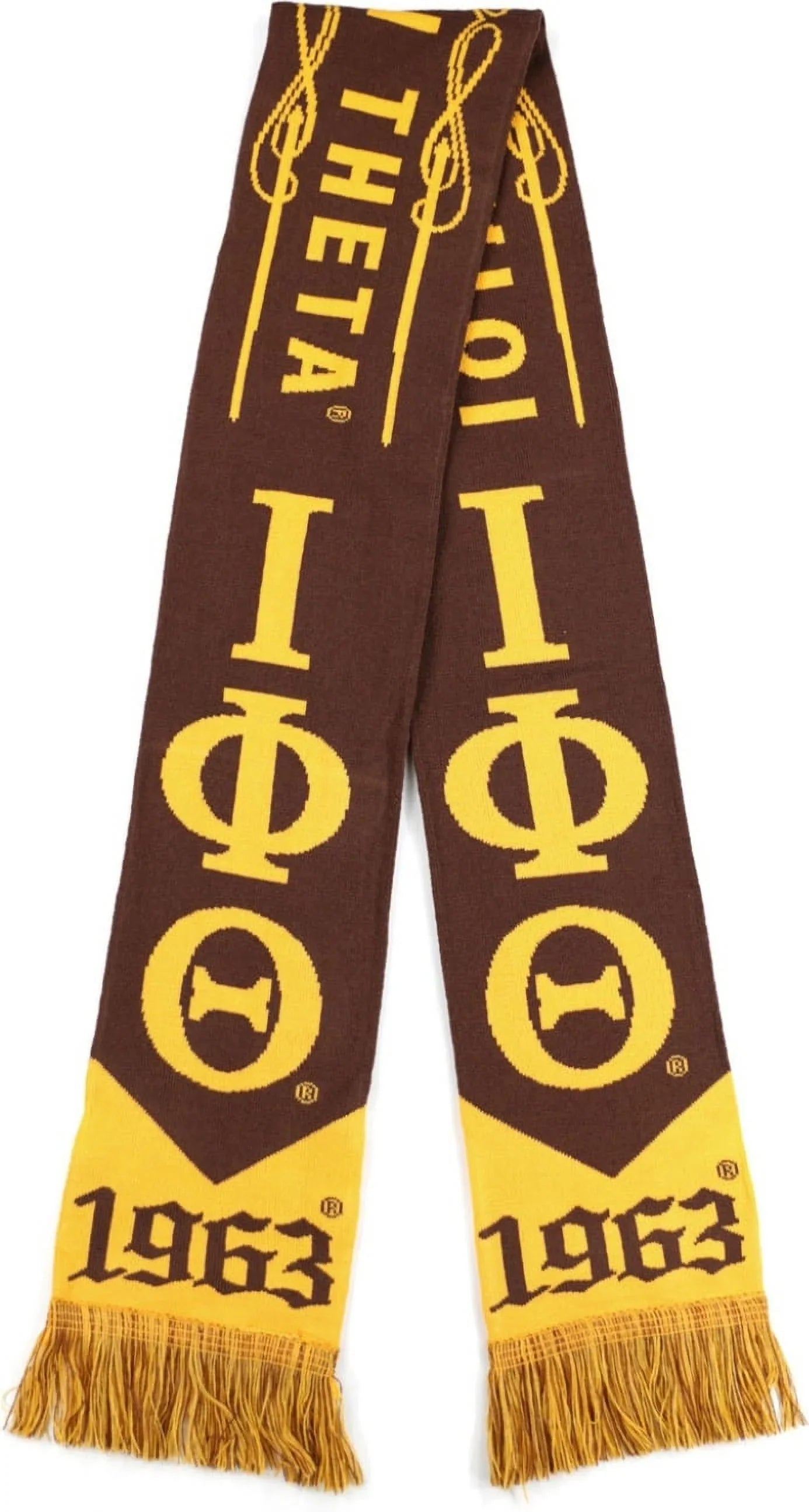 Big Boy Iota Phi Theta Divine 9 S7 Scarf [Brown - 80" x 7"]