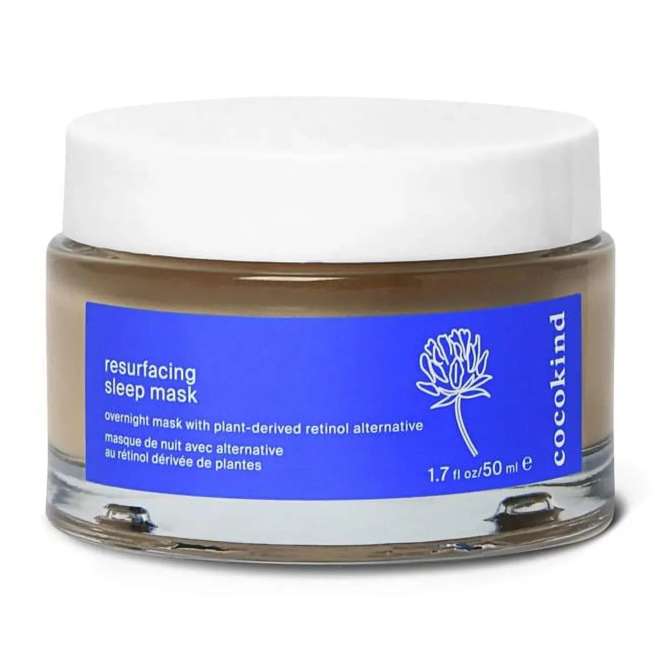 Cocokind Resurfacing Sleep Mask, Retinol Alternative Face Mask and Night Cream with Bakuchiol, Jojoba Oil, and Squalane