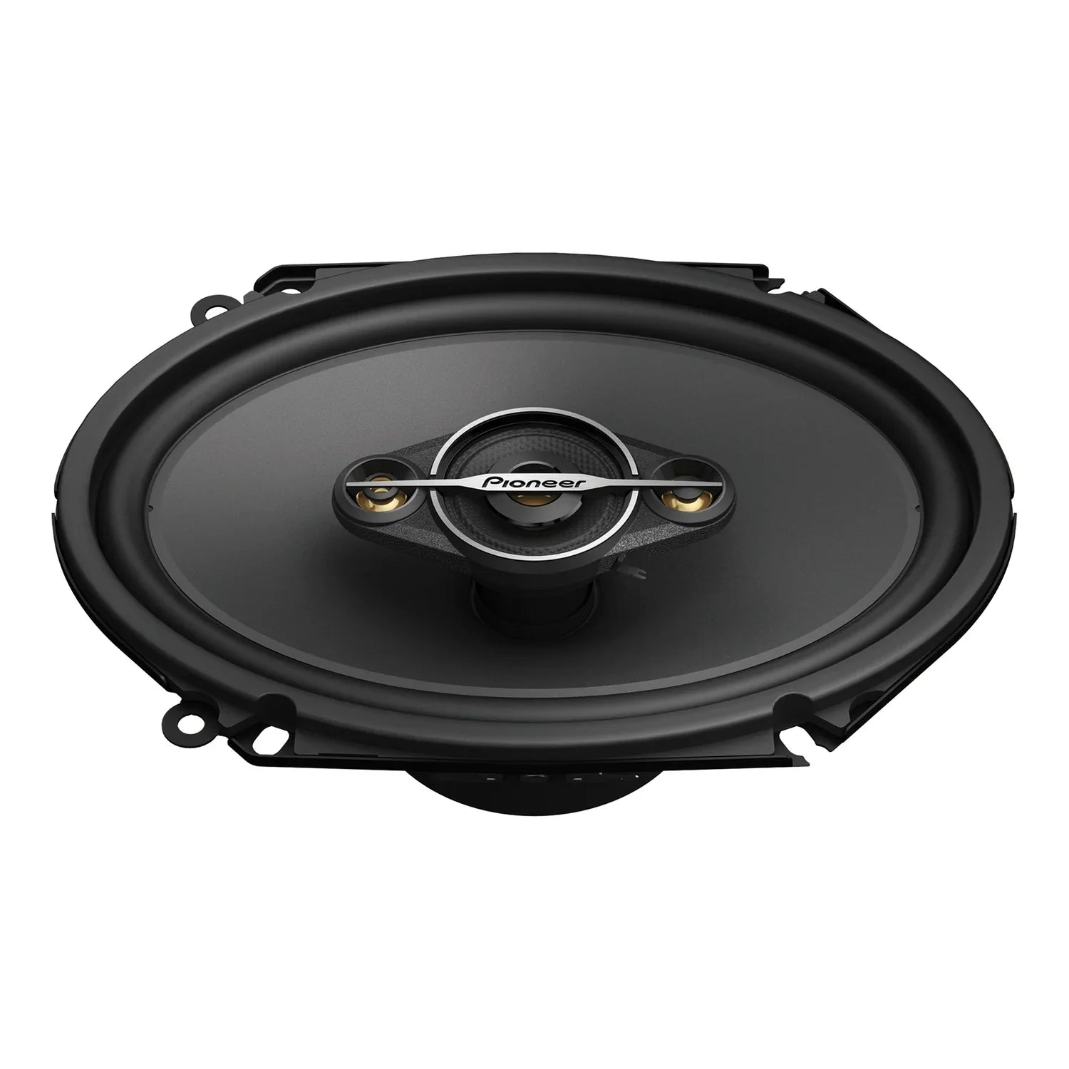 Pioneer TS-A6881F 6-In. x 8-In. 350-Watt 4-Way Full-Range Coaxial Speakers Black and Gold, Max Power 2 Pack, TS-A6881F