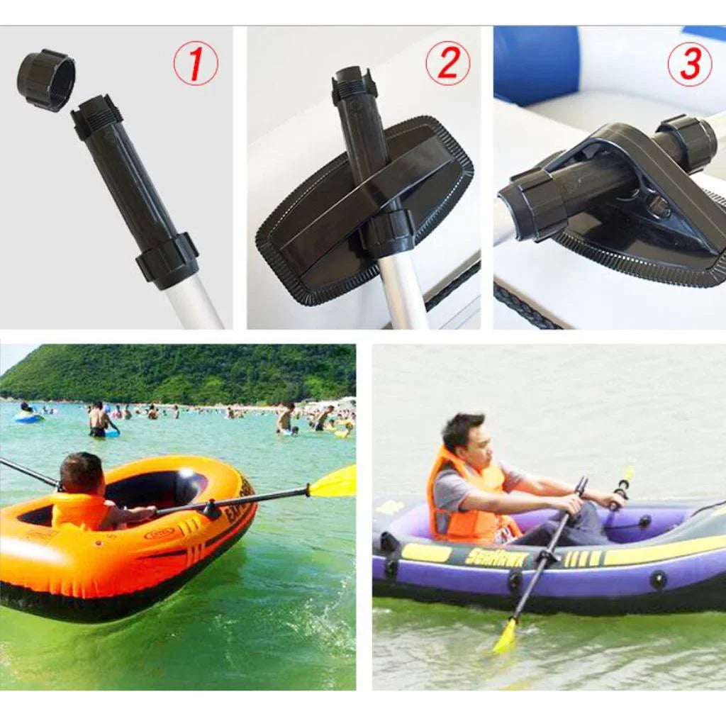 1 Pair 49.6 inches - Heavy Duty Aluminum Alloy Lightweight Watercraft Oars for Inflatable Kayaks Canoe Raft Rubber Dinghy