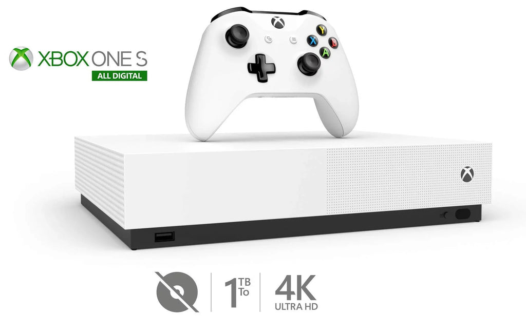 Restored Microsoft Xbox One S 1TB AllDigital Edition Console with Xbox One Wireless Controller (Refurbished)