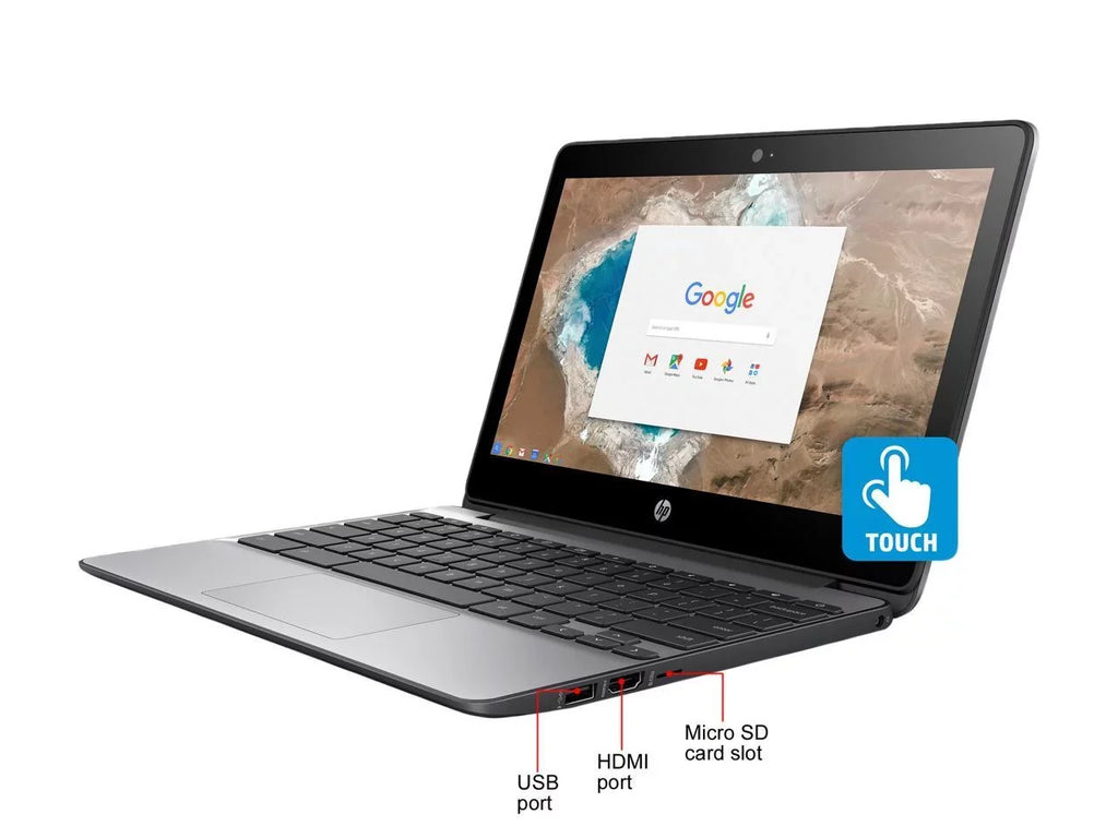 Restored HP 11-v020nr Chromebook Celeron N3060 1.60 GHz 4 GB RAM 16 GB HD 11.6" Touchscreen (Refurbished)