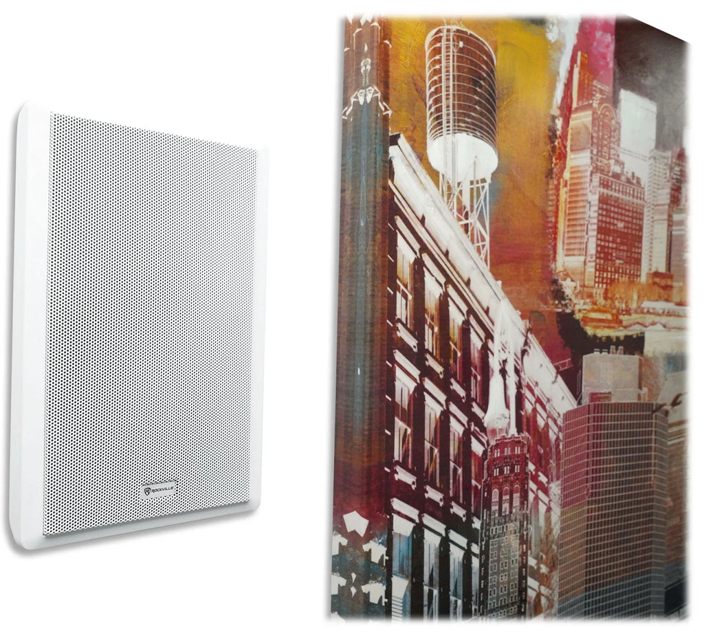 JBL 2-Channel Amplifier+(12) Slim White Wall Speakers for Restaurant/Bar/Cafe