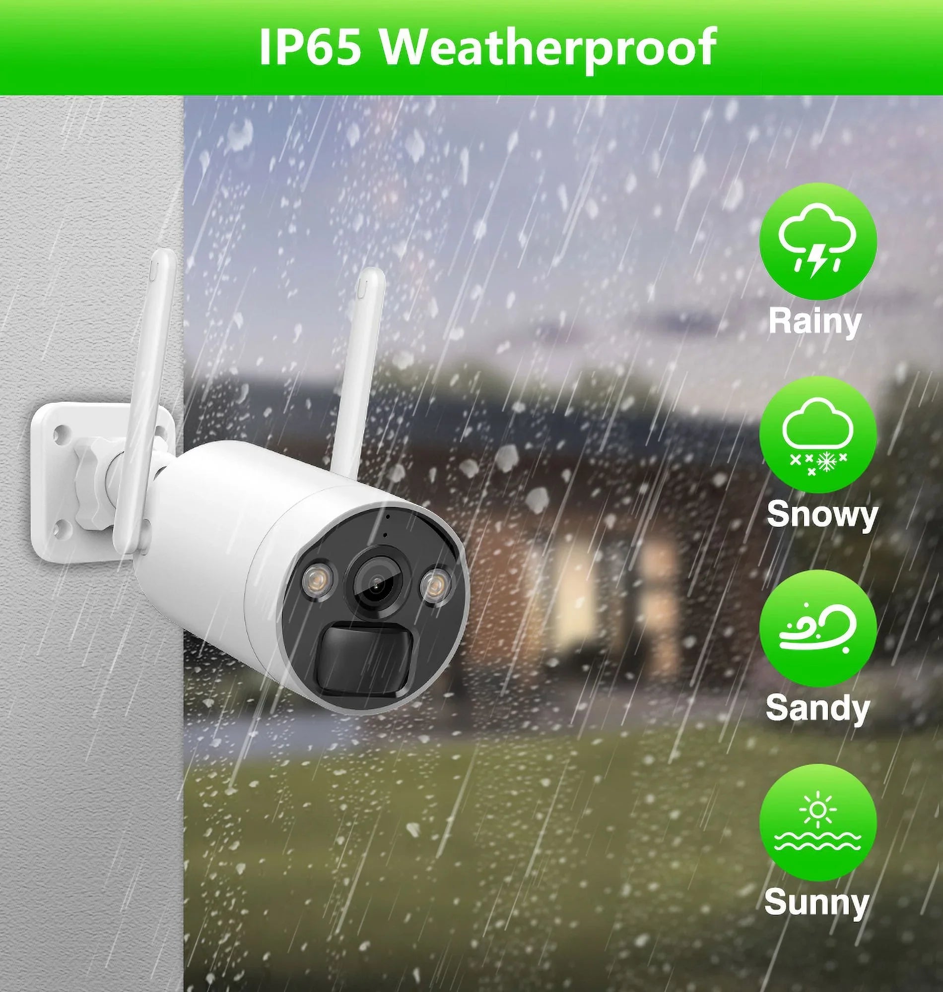 VIKVIZ 8CH WiFi CCTV System 4Pcs 3MP Battery Camera , 4 Solar Panels , 2.5inch HDD Wireless NVR