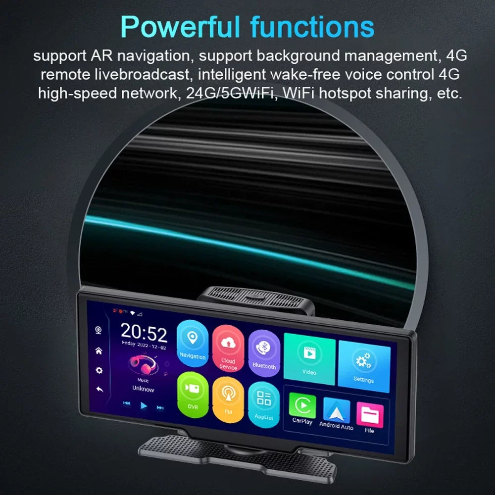 Dual Lens Car Dash Cam: Multi-language Car Video Recorder - Night Vision, 10.26in DVR, 170 Degree Wide Angle, GPS Navigation Camcorder - Enhance Your Car Safety and Navigation Experience