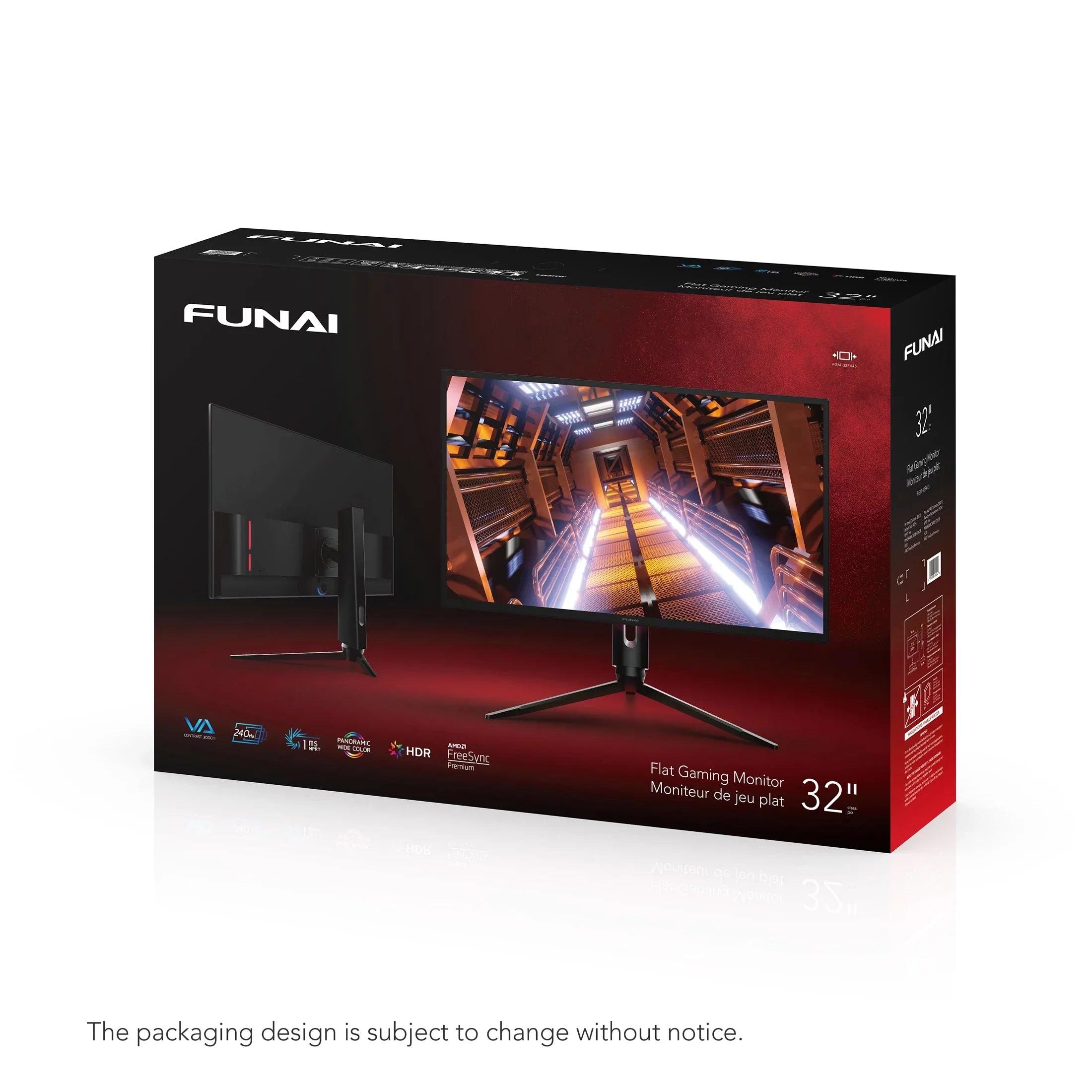 Funai 32" FHD 240Hz, 1ms, HDR, VA, AMD FreeSync™ Premium Enabled Gaming Monitor (FGM-32F445)