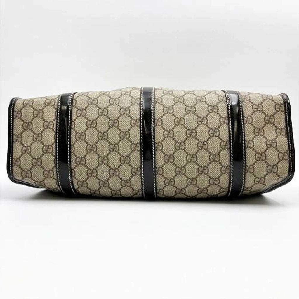 Pre-Owned GUCCI GG Pattern Shoulder Bag Hobo Supreme Beige Brown Ladies Fashion 203049 (Good)