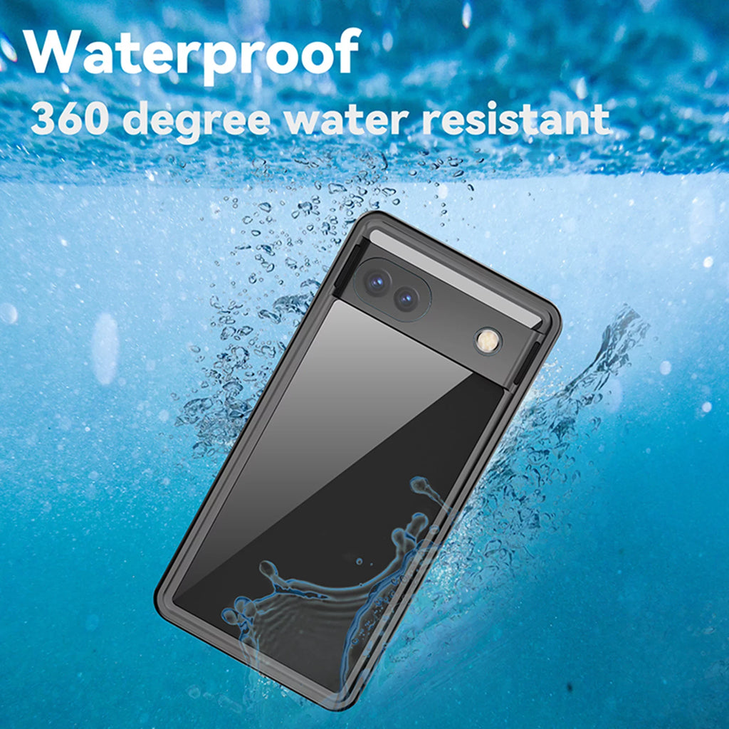 Waterproof Case for Google Pixel 6A, Built-in Screen Protector Full Body Protection Rugged Case Underwater Dustproof Drop Protection Shield for Google Pixel 6a