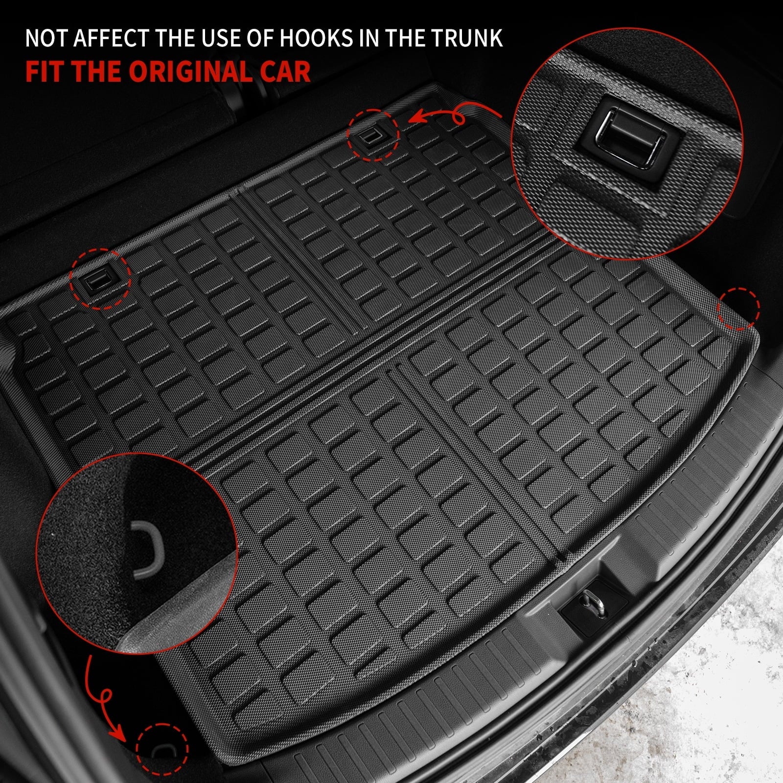 Fit 2023 2024 Honda CRV Trunk Mat Cargo Liner Trunk Liner 2023 Hybrid CR-V Accessories (Upper Deck)