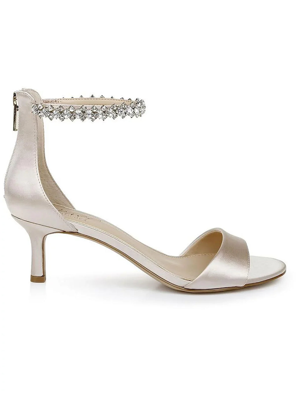 Jewel Badgley Mischka Womens Lorraine Dressy Zipper Ankle Strap