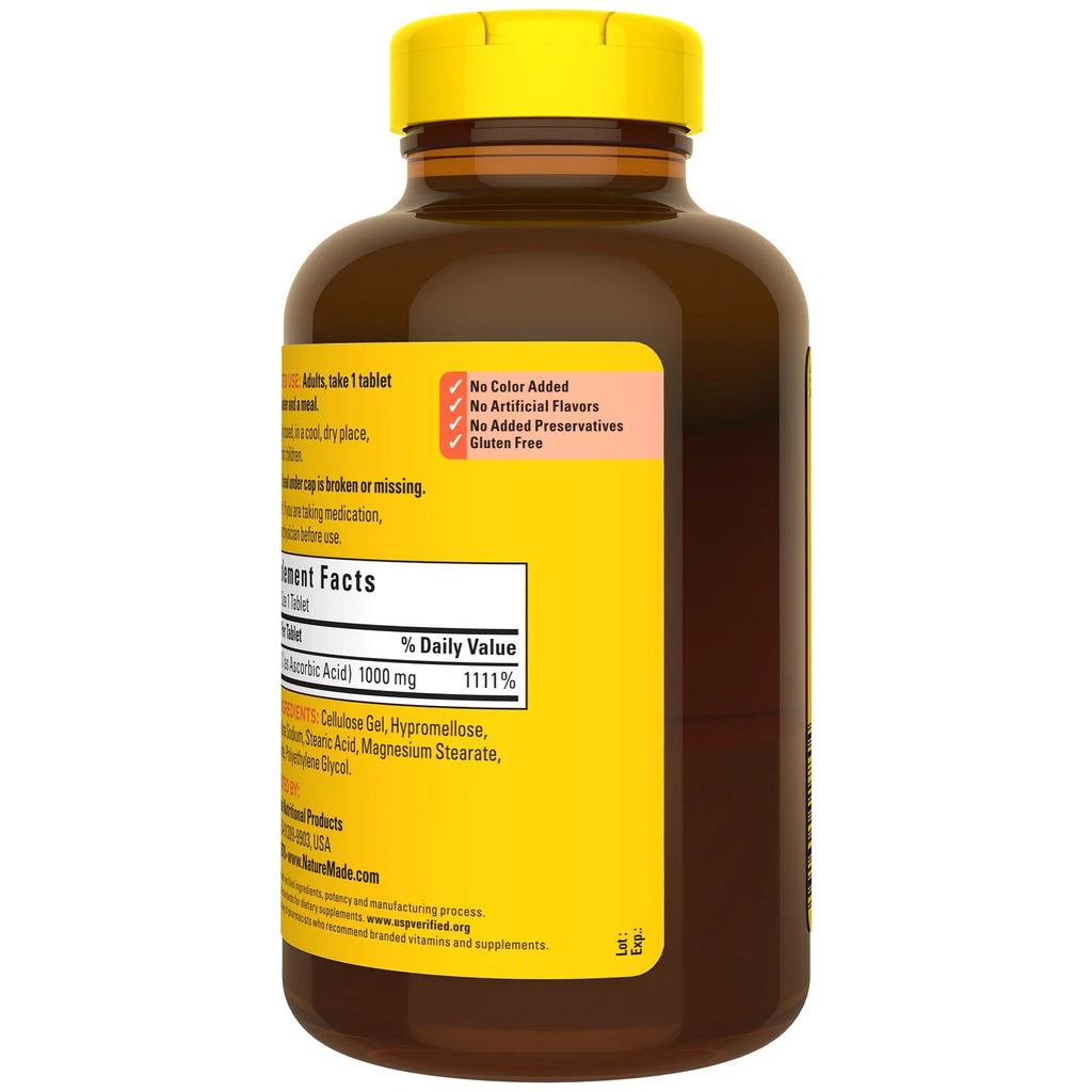Nature Made Extra Strength Vitamin C 1000 mg Tablets, Dietary Supplement, 300 Count