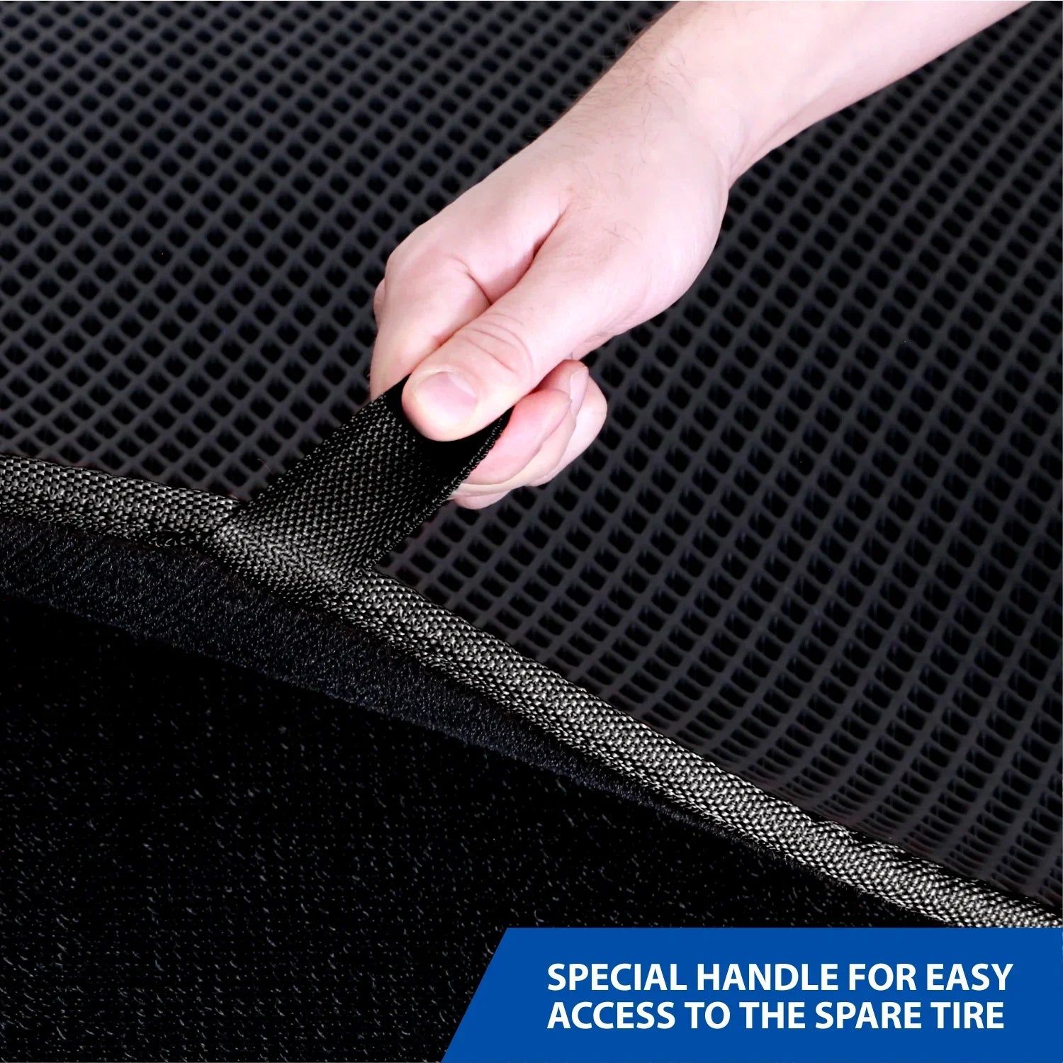 Goodyear Custom Fit Cargo Mat Liner for Jeep Wrangler 2019-2024 - Heavy Duty Trunk Liner, Dimond Shape, Luggage with Waterproof, Liquid & Dirt Trapping Technology - Anti-Slip Cargo Liner-GY004563