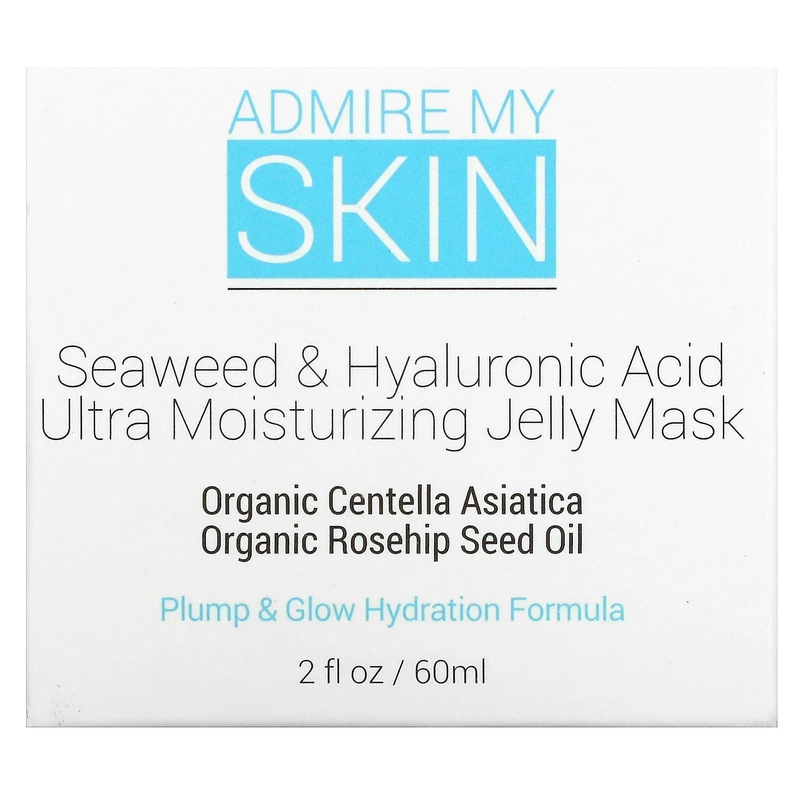Admire My Skin Seaweed & Hyaluronic Acid Ultra Moisturizing Jelly Beauty Mask, 2 fl oz (60 ml)