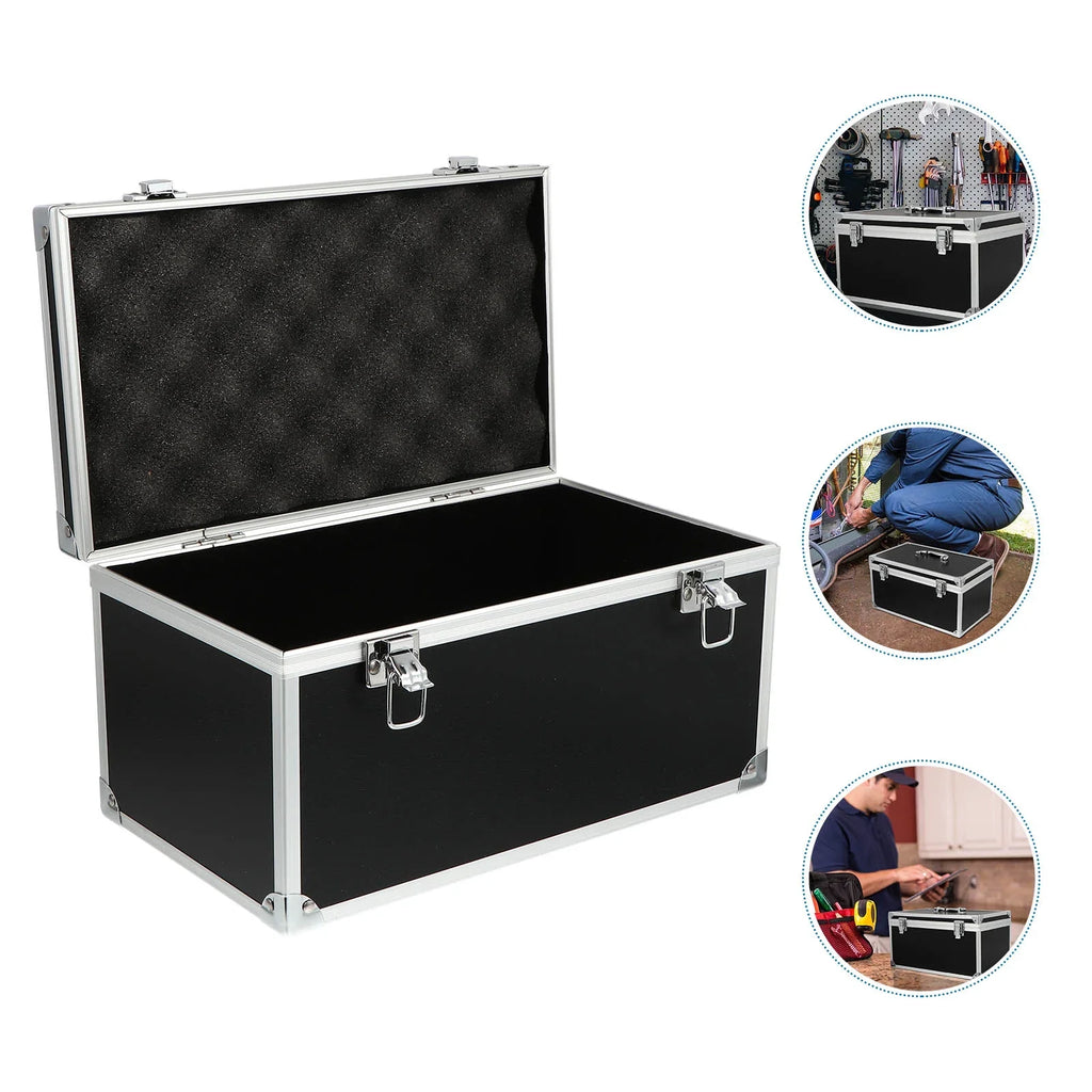 Homemaxs Case Hard Box Tool Camera Shell Briefcase Portable Carrying Equipment Shockproof Aluminum Safety Audio Household