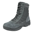 NORTIV 8 Men's Military Tactical Work Boots Side Zipper Leather Motorcycle Combat Boots (6-8 Inches)