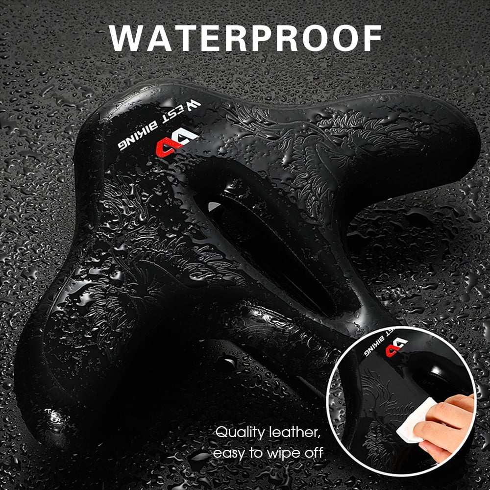 WEST BIKING Bike Saddle,Bike Saddle Cushion Wide Women Road MTB Saddle Waterproof Seat Saddle Men Women WEST Waterproof Pad Men