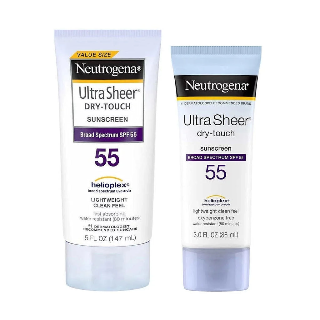 Neutrogena Ultra Sheer Spf 55 Sunscreen Light Weight Clean Feel 5.0 Fl Oz +3.0 Fl Oz Net Wt 8 Fl Oz,, ()