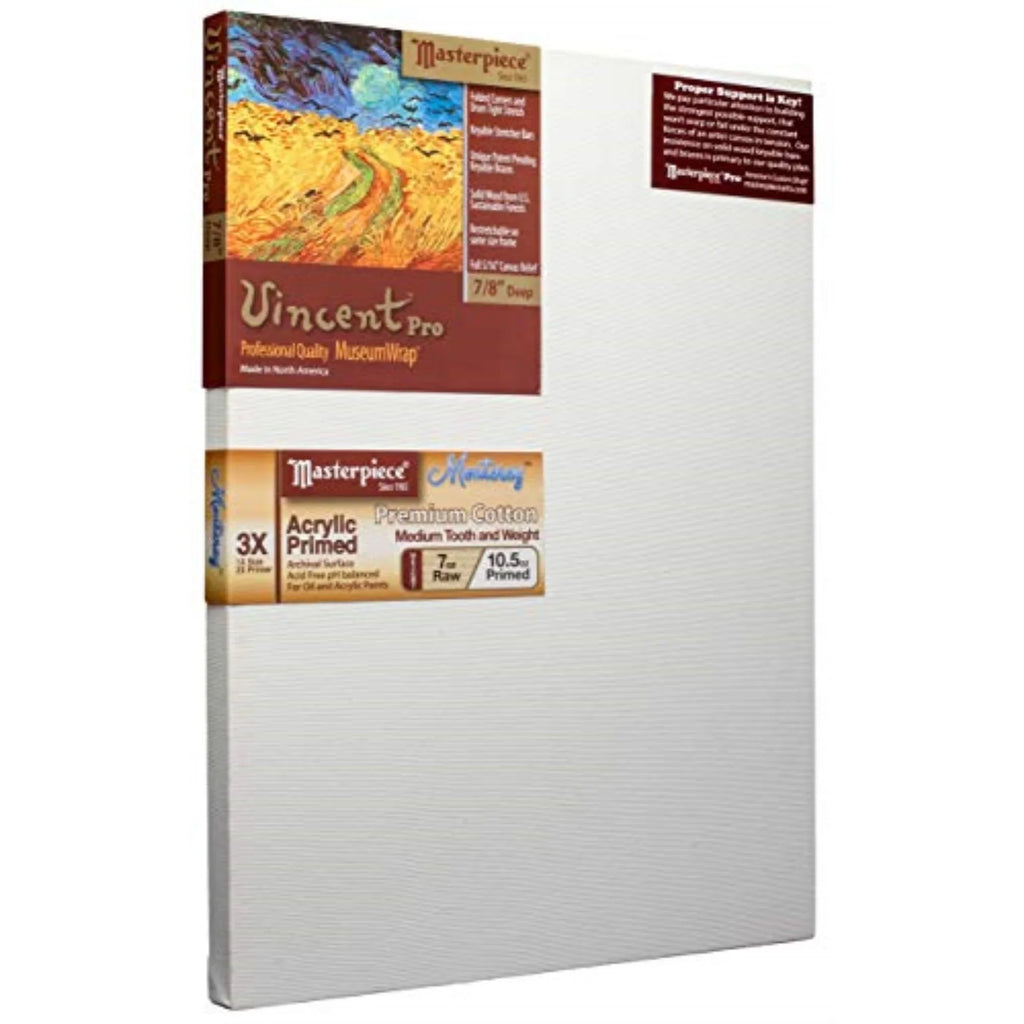Masterpiece Artist Canvas 41053 Vincent PRO 7/8" Deep, 22" x 28", Cotton 10.5oz - 3X - Monterey Most Popular