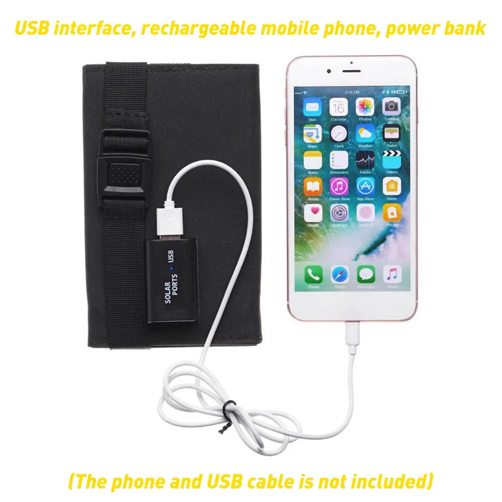 DFITO 80W USB Solar Panel Kit, Folding Power Bank, Portable Sun Power Solar Panel Charger for Outdoor Camping Hiking Phone Charger