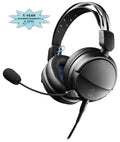 Audio Technica ATH-GL3BK Closed-Back Wired Gaming Headset - Black/Blue with an Additional 1 Year Wrap by Epic Protect (2022)