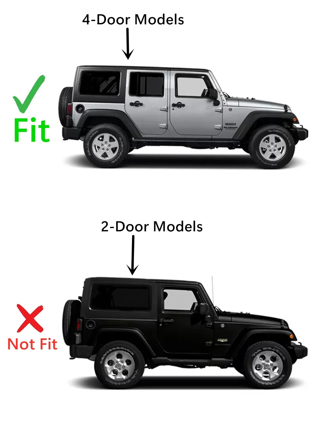 Passenger Right Side Rear Quarter Window Quarter Glass Fitting with Jeep Wrangler 2011-2017 4 Door Models / Wrangler JK 2018 4 Door Models