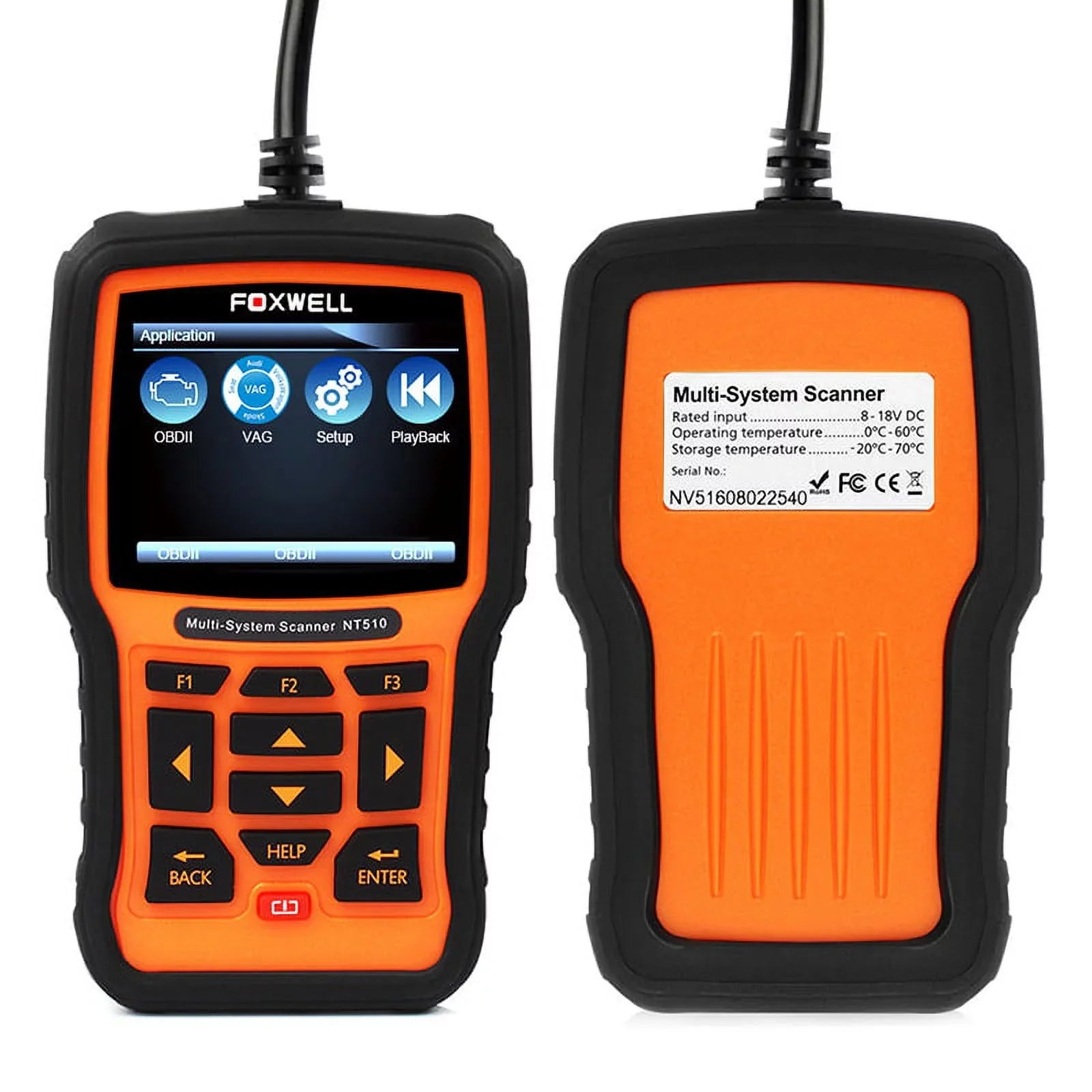 Foxwell NT510 Elite OBD2 Scanner for Audi Skoda Seat VW VAG Car Professional Bi-Directional Diagnostic Scan Tool with Oil Service Reset ABS Bleeding SAS Calibration Car Code Reader Automotive Scanner